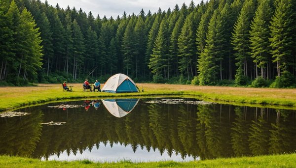Venez pêcher lors de votre camping avec étang de pêche